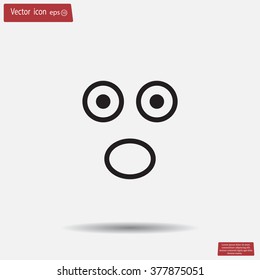 Face sign icon, vector illustration. Flat design style