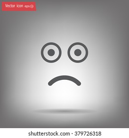 Face sign icon, vector illustration. Flat design style