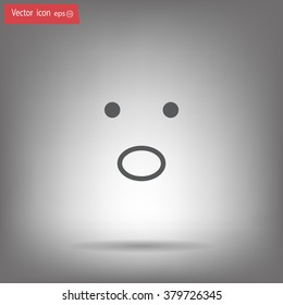 Face sign icon, vector illustration. Flat design style