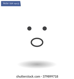 Face sign icon, vector illustration. Flat design style