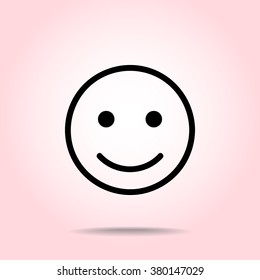 Face sign icon, vector illustration. Flat design style 
