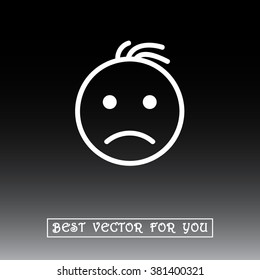 Face sign icon, vector illustration. Flat design style 
