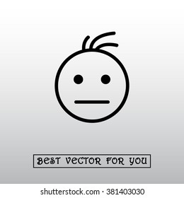 Face sign icon, vector illustration. Flat design style 