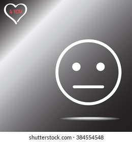 Face sign icon, vector illustration. Flat design style 