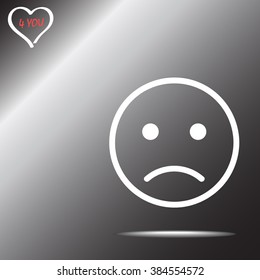 Face sign icon, vector illustration. Flat design style 