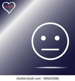 Face sign icon, vector illustration. Flat design style 