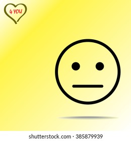 Face sign icon, vector illustration. Flat design style 