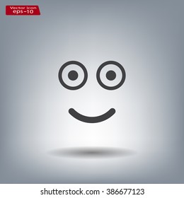 Face sign icon, vector illustration. Flat design style