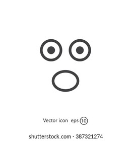 Face sign icon, vector illustration. Flat design style