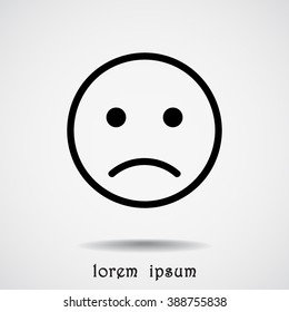 Face sign icon, vector illustration. Flat design style 