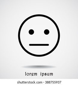 Face sign icon, vector illustration. Flat design style 