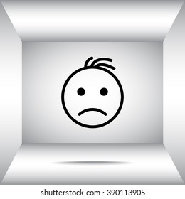Face sign icon, vector illustration. Flat design style 