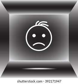 Face sign icon, vector illustration. Flat design style 