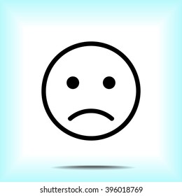 Face sign icon, vector illustration. Flat design style 