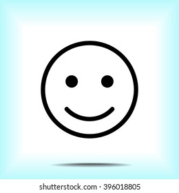 Face sign icon, vector illustration. Flat design style 