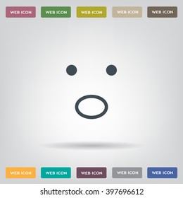 Face sign icon, vector illustration. Flat design style