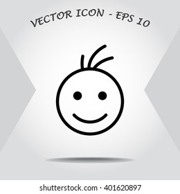 Face sign icon, vector illustration. Flat design style 