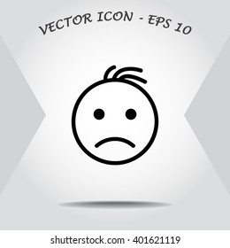 Face sign icon, vector illustration. Flat design style 