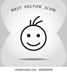 Face sign icon, vector illustration. Flat design style 