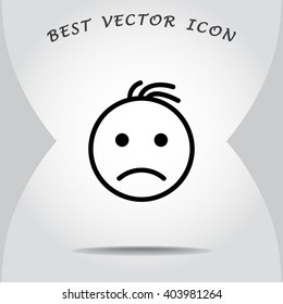 Face sign icon, vector illustration. Flat design style 
