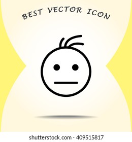 Face sign icon, vector illustration. Flat design style 
