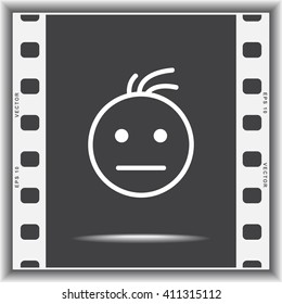 Face sign icon, vector illustration. Flat design style 
