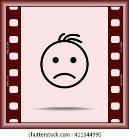 Face sign icon, vector illustration. Flat design style 