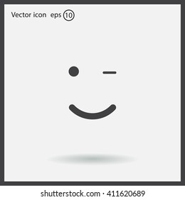 Face sign icon, vector illustration. Flat design style