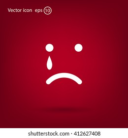 Face sign icon, vector illustration. Flat design style