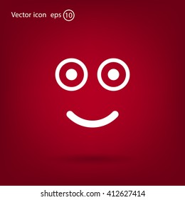 Face sign icon, vector illustration. Flat design style
