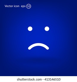 Face sign icon, vector illustration. Flat design style