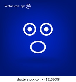 Face sign icon, vector illustration. Flat design style