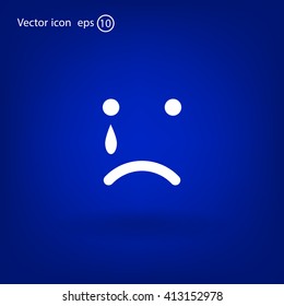 Face sign icon, vector illustration. Flat design style