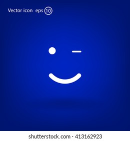 Face sign icon, vector illustration. Flat design style