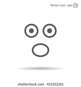 Face sign icon, vector illustration. Flat design style