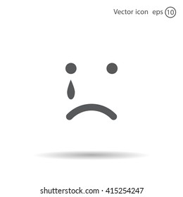 Face sign icon, vector illustration. Flat design style