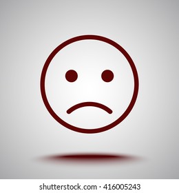 Face sign icon, vector illustration. Flat design style 
