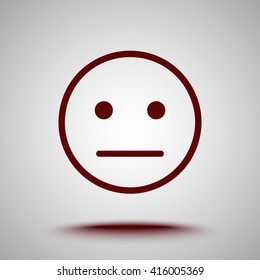 Face sign icon, vector illustration. Flat design style 