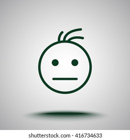 Face sign icon, vector illustration. Flat design style 