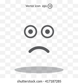 Face sign icon, vector illustration. Flat design style