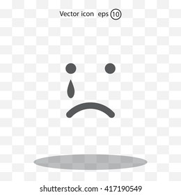 Face sign icon, vector illustration. Flat design style