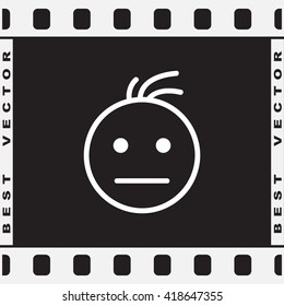 Face sign icon, vector illustration. Flat design style 