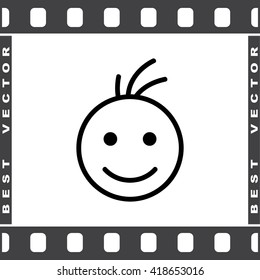 Face sign icon, vector illustration. Flat design style 