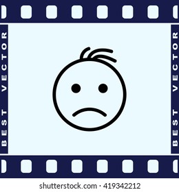 Face sign icon, vector illustration. Flat design style 