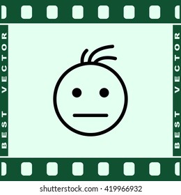 Face sign icon, vector illustration. Flat design style 