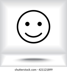 Face sign icon, vector illustration. Flat design style 