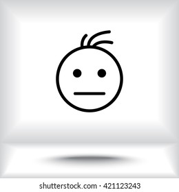 Face sign icon, vector illustration. Flat design style 