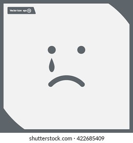 Face sign icon, vector illustration. Flat design style