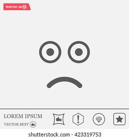 Face sign icon, vector illustration. Flat design style