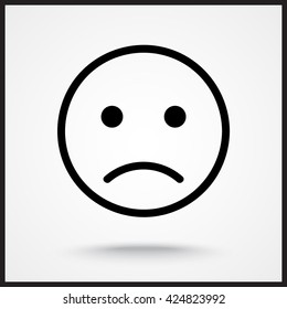 Face sign icon, vector illustration. Flat design style 